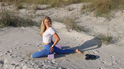 chubby jane|Yoga and Stretching on the Beach .